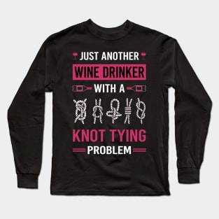 Wine Drinker Knot Tying Long Sleeve T-Shirt